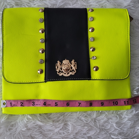 Neon Yellow Crossbody / Clutch Bag - Picture 3 of 10